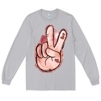 Moon Dust Floral Argyle Peace Sign Long Sleeve Tee - Jasminsmagicworld