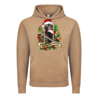 Merry Christmas Skeleton With Black Cat Vintage Hoodie | Teevron