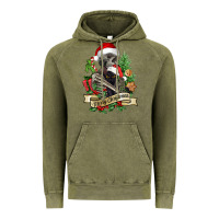 Vintage Olive Merry Christmas skeleton with black cat Vintage Hoodie - NancyCooperArtShop
