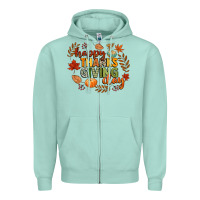 Seafoam happy thanksgiving day Zipper Hoodie - CowGirlArtShop