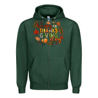 Sports Green happy thanksgiving day Zipper Hoodie - CowGirlArtShop