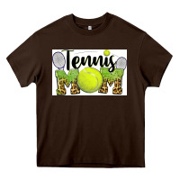 Chocolate Brown tennis mom Heavy Core Tee - BarkalooDesign