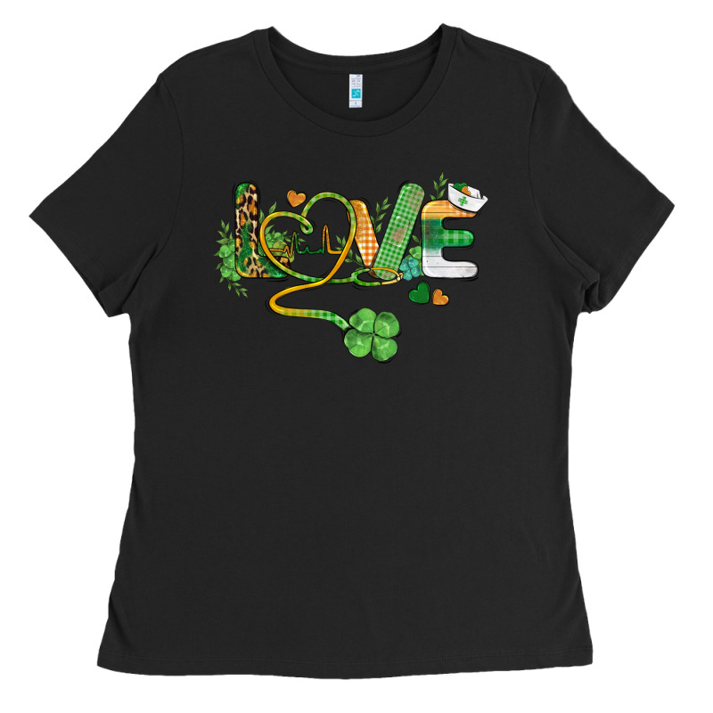 St. Patricks Day Nurse Love Medical Love Ladies Tee by BarkalooDesign | Teevron