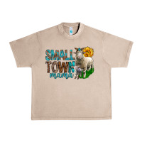 French Oak Small Town Mama With Sheeps Urban Heavy Tee - BundleAndBundleShop