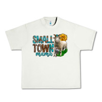 Pistachio Small Town Mama With Sheeps Urban Heavy Tee - BundleAndBundleShop