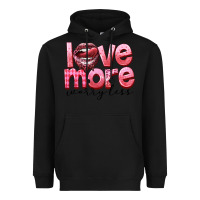 Black Love more worry less Heavyweight Hoodie - FaDigitalArtStudio