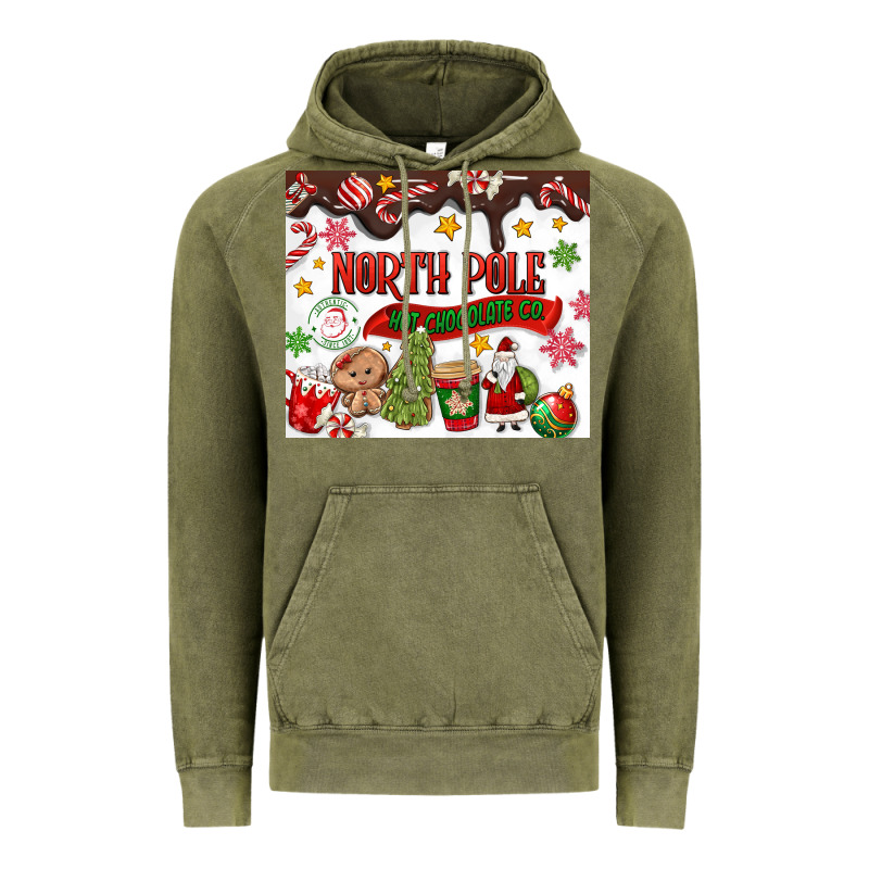 North Pole Hot Chocolate Christmas Vintage Hoodie by MaliasSmallBusiness | Teevron