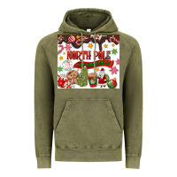 Vintage Olive North Pole Hot Chocolate christmas Vintage Hoodie - MaliasSmallBusiness
