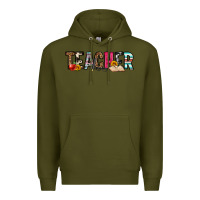 Army Green teacher Premium Hoodie - OliviaCreatesArt