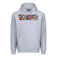 Heather Grey teacher Premium Hoodie - OliviaCreatesArt