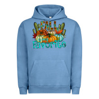 Pigment Pebble Blue fall pumpkin art Urban Hoodie - CowhideDigitalArt