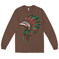 Chestnut american flag indian headdress Long Sleeve Tee - BarkalooDesign