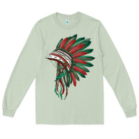 Matcha american flag indian headdress Long Sleeve Tee - BarkalooDesign