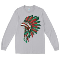 Moon Dust american flag indian headdress Long Sleeve Tee - BarkalooDesign