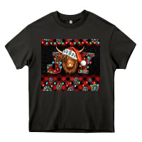 Asphalt joy shaggy cow christmas Heavy Core Tee - Jasminsmagicworld