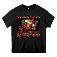 Black joy shaggy cow christmas Heavy Core Tee - Jasminsmagicworld