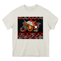 Cream joy shaggy cow christmas Heavy Core Tee - Jasminsmagicworld