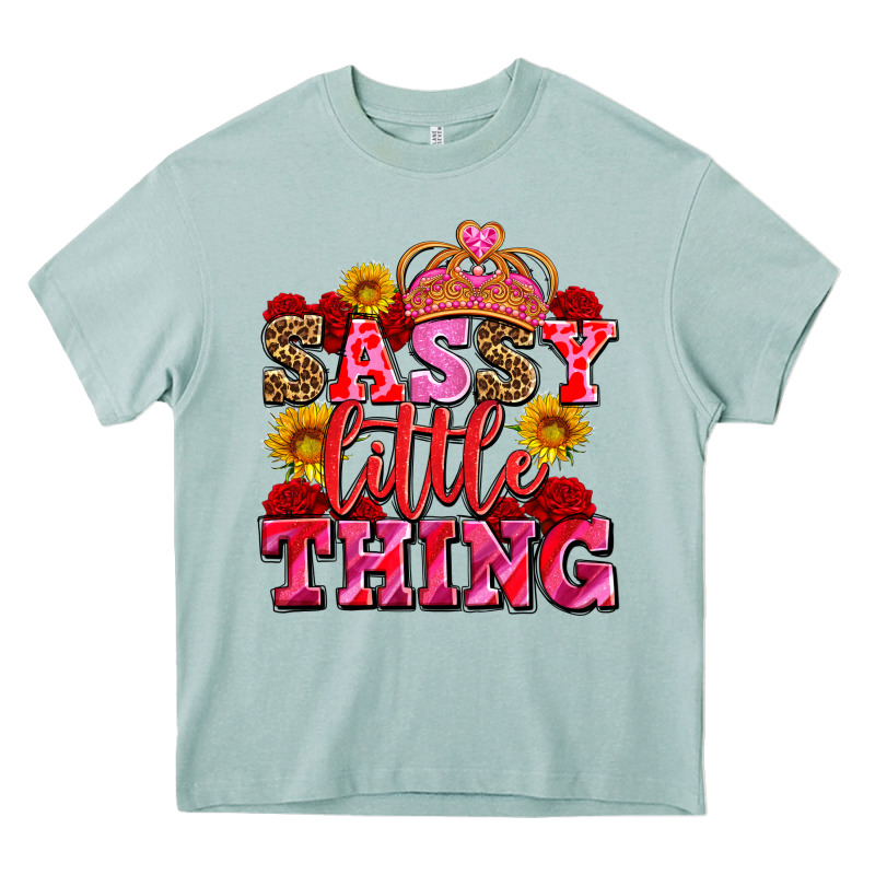 Sassy Little Thing With Crown Heavy Core Tee by AdoDesignShop | Teevron