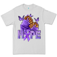 Dove Grey hope lavender ribbon all cancers Premium Tee - NancyCooperArtShop