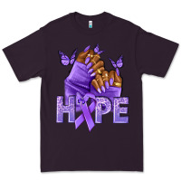 Plum hope lavender ribbon all cancers Premium Tee - NancyCooperArtShop