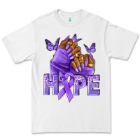 White hope lavender ribbon all cancers Premium Tee - NancyCooperArtShop