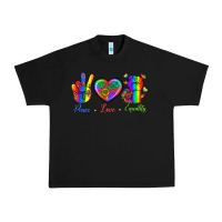 Black Peace Love Equality Urban Heavy Tee - BundleAndBundleShop