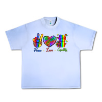 Grape Ice Peace Love Equality Urban Heavy Tee - BundleAndBundleShop