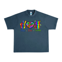 Midnight Navy Peace Love Equality Urban Heavy Tee - BundleAndBundleShop