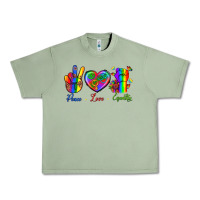 Oil Green Peace Love Equality Urban Heavy Tee - BundleAndBundleShop