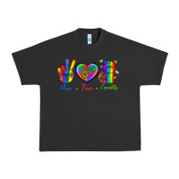 Pigment Black Peace Love Equality Urban Heavy Tee - BundleAndBundleShop