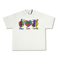 Pistachio Peace Love Equality Urban Heavy Tee - BundleAndBundleShop