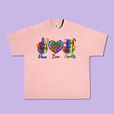 Peace Love Equality Urban Heavy Tee Designed By Bundleandbundleshop