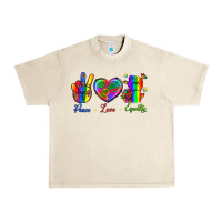 Sandshell Peace Love Equality Urban Heavy Tee - BundleAndBundleShop