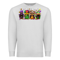 Dove Grey Mardi Gras afro gnomies Premium Sweatshirt - FaDigitalArtStudio