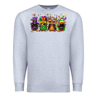 Heather Grey Mardi Gras afro gnomies Premium Sweatshirt - FaDigitalArtStudio
