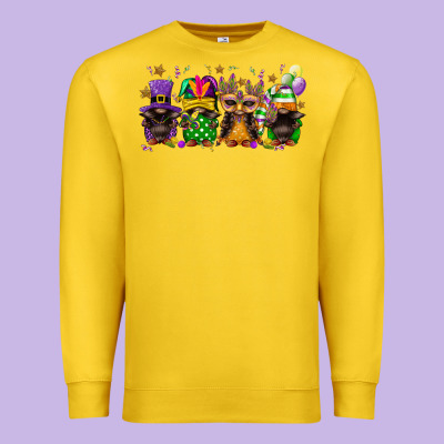 Mardi Gras Afro Gnomies Premium Sweatshirt Designed By Fadigitalartstudio