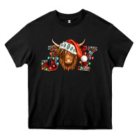 Black joy christmas shaggy cow Heavy Core Tee - Jasminsmagicworld
