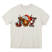 Cream joy christmas shaggy cow Heavy Core Tee - Jasminsmagicworld