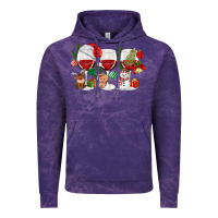 Cloud Purple Christmas Wine Glasses Vintage Hoodie - MaliasSmallBusiness