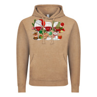 Vintage Coffee Christmas Wine Glasses Vintage Hoodie - MaliasSmallBusiness