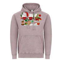Vintage Zinc Christmas Wine Glasses Vintage Hoodie - MaliasSmallBusiness