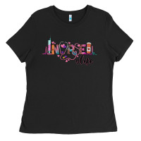 Black nurse life Ladies Tee - BarkalooDesign
