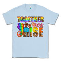 Dusty Blue Western LGBTQ+ Together We Rise Classic Tee - BundleAndBundleShop