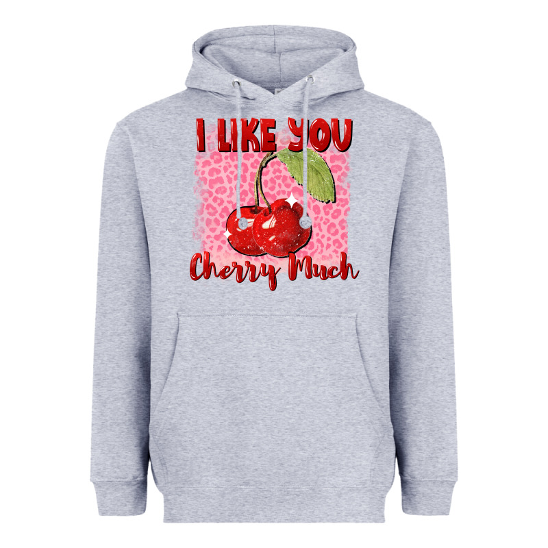 I Like You Cherry Much Valentine's Day Heavyweight Hoodie by FaDigitalArtStudio | Teevron