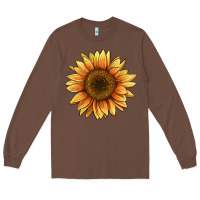 Chestnut sunflower Long Sleeve Tee - BarkalooDesign