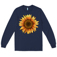 Navy sunflower Long Sleeve Tee - BarkalooDesign
