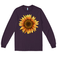 Plum sunflower Long Sleeve Tee - BarkalooDesign