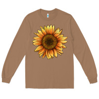 Toasted Coconut sunflower Long Sleeve Tee - BarkalooDesign