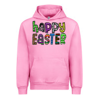 Fuchsia Pink Happy Easter Urban Hoodie - CowhideDigitalArt