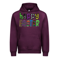 Mauve Wine Happy Easter Urban Hoodie - CowhideDigitalArt